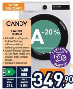 Unieuro CANDY LAVATRICE BR49BL8S offerta