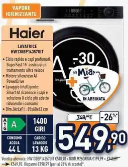Unieuro Haier LAVATRICE HW130BP14357UIT offerta