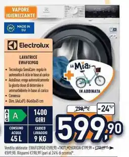 Unieuro Electrolux LAVATRICE EW6FU39GQ offerta