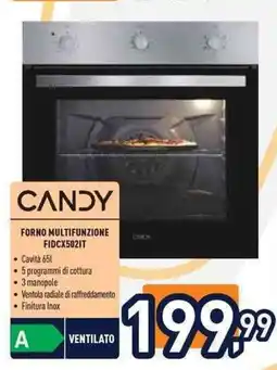 Unieuro CANDY FORNO MULTIFUNZIONE FIDCX502IT offerta