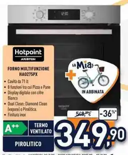 Unieuro Hotpoint ARISTON FORNO MULTIFUNZIONE HA0275PX offerta