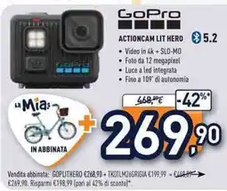 Unieuro Gopro actioncam lit hero 5.2 offerta