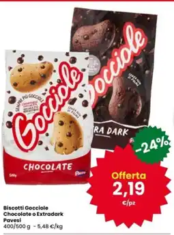 Interspar Biscotti Gocciole Chocolate o Extradark Pavesi offerta