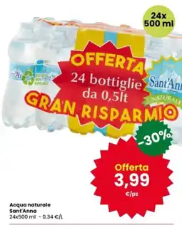 Interspar Acqua naturale Sant'Anna offerta