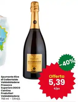 Interspar Spumante Rive di Colbertaldo Valdobbiadene Prosecco Superiore DOCG Cantina Produttori Valdobbiadene offerta