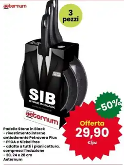 Interspar aeternum Padelle Stone in Black offerta
