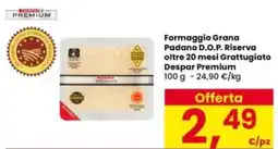 Interspar Formaggio Grana Padano D.O.P. Riserva oltre 20 mesi Grattugiato Despar Premium offerta