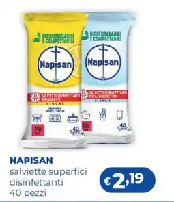 Acqua & Sapone NAPISAN salviette superfici disinfettanti offerta