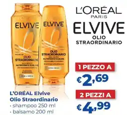 Acqua & Sapone L'ORÉAL Elvive Olio Straordinario, shampoo, balsamo offerta