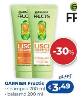 Acqua & Sapone GARNIER Fructis shampoo, balsamo offerta