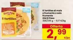 Interspar 8 Tortillas di mais e frumento o solo frumento Old El Paso offerta