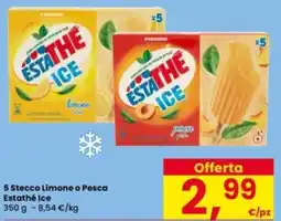 Interspar 5 Stecco Limone o Pesca Estathé Ice offerta