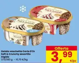 Interspar Gelato vaschetta Carte D'Or Soft & Crunchy Algida offerta