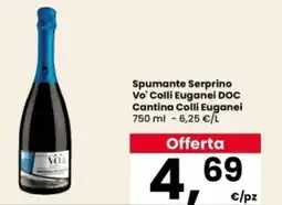 Interspar Spumante Serprino Vo' Colli Euganei DOC Cantina Colli Euganei offerta