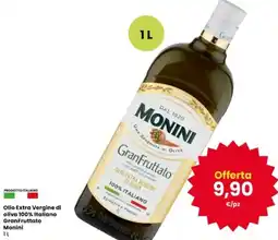 Interspar Olio Extra Vergine di oliva 100% Italiano GranFruttato Monini offerta