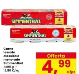 Interspar Carne lessata classica o meno sale Simmenthal offerta