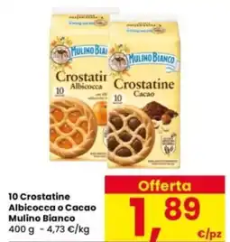 Interspar 10 Crostatine Albicocca o Cacao Mulino Bianco offerta
