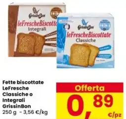 Interspar Fette biscottate LeFresche Classiche o Integrali GrissinBon offerta
