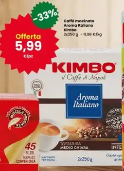 Interspar Caffè macinato Aroma Italiano Kimbo offerta