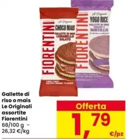 Interspar Gallette di riso o mais Le Originali Fiorentini offerta
