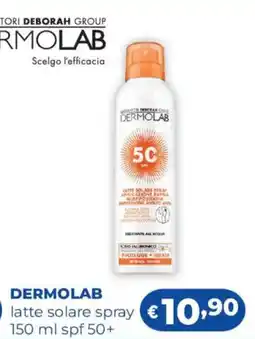 Acqua & Sapone DERMOLAB latte solare spray spf 50+ offerta