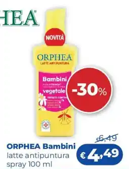 Acqua & Sapone ORPHEA Bambini latte antipuntura spray offerta