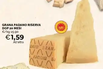Grana padano riserva dop 20 mesi