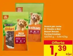 Interspar Snack per cane B-Steaks o Bon Bacon Bacon Purina Friskies offerta