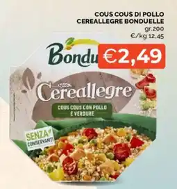 Mercatò Cous cous di pollo cereallegre BONDUELLE offerta