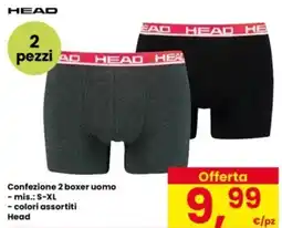 Interspar HEAD Confezione 2 boxer uomo offerta