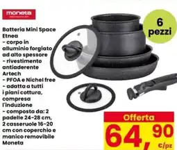 Interspar 2 padelle 24-28 cm, 2 casseruole 16-20 cm con coperchio e manico removibile Moneta offerta
