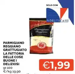 Mercatò Parmigiano reggiano grattugiato la fattoria delle cose buone i deliziosi offerta