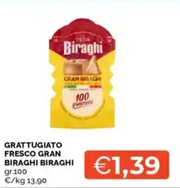Mercatò Grattugiato fresco gran biraghi BIRAGHI offerta