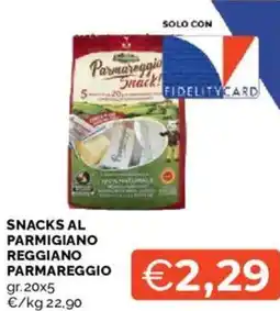 Mercatò Snacks al parmigiano reggiano parmareggio offerta