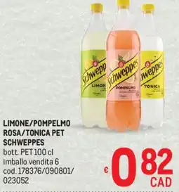 Metro Limone/pompelmo rosa/tonica pet SCHWEPPES offerta