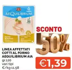 Mercatò Linea affettati cotti al forno aequilibrium AIA offerta