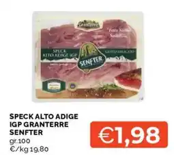 Mercatò Speck alto adige igp granterre SENFTER offerta