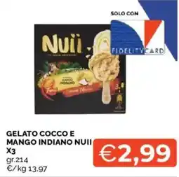 Mercatò Gelato cocco e mango indiano NUII X3 offerta