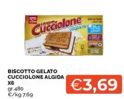 Mercatò Biscotto gelato cucciolone algida x6 offerta