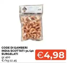 Mercatò Code di gamberi india scottati 31/40 surgelati offerta