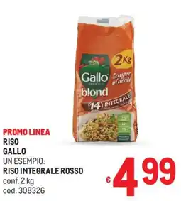 Metro Riso gallo riso integrale rosso offerta