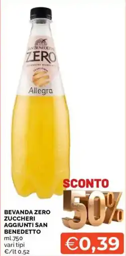 Mercatò Bevanda zero zuccheri aggiunti SAN BENEDETTO offerta