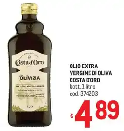 Metro Olio extra vergine di oliva COSTA D'ORO offerta