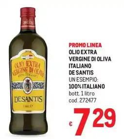 Metro Olio extra vergine di oliva italiano DE SANTIS offerta