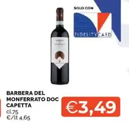 Mercatò Barbera del monferrato doc capetta offerta