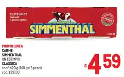 Metro Carne SIMMENTHAL SIMMENTHAL UN ESEMPIO: CLASSICA offerta