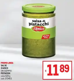 Metro Salse d'amico pistacchi offerta