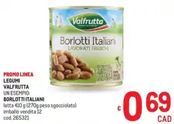 Metro Legumi valfrutta borlotti italiani offerta