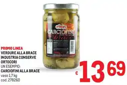 Metro Verdure alla brace industria conserve ortocori carciofini alla brace offerta