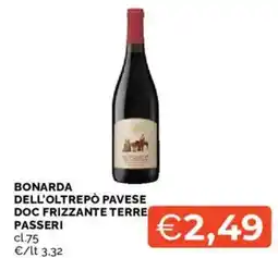 Mercatò Bonarda dell'oltrepò pavese doc frizzante terre passeri offerta